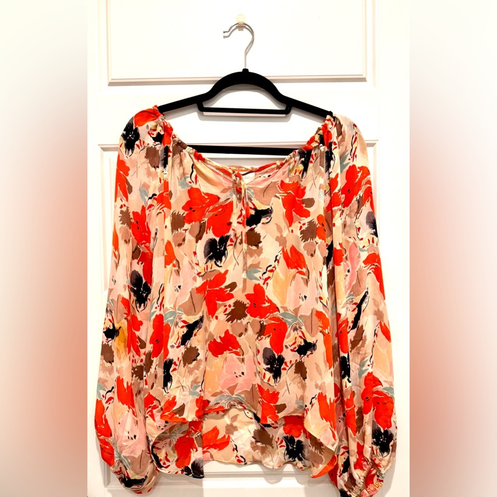 Parker floral print silk blouse